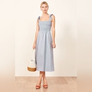 Reformation Canyon 100% Linen Midi Dress size 0